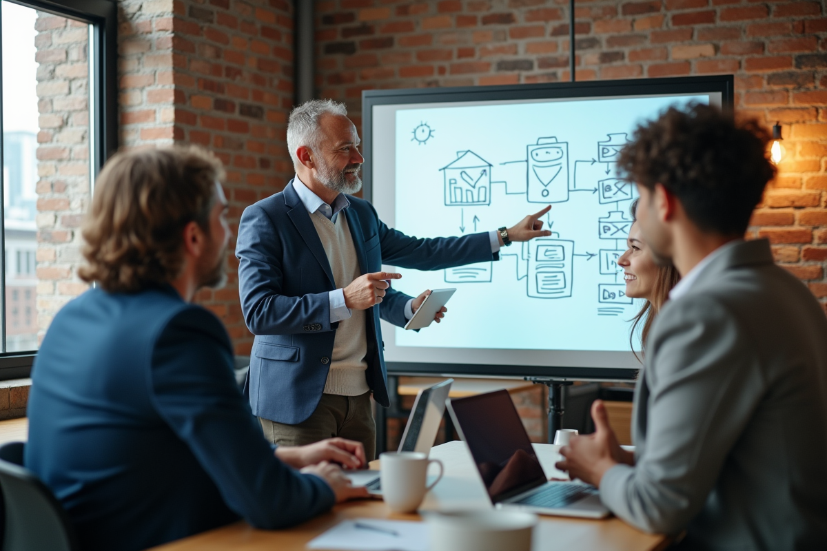 Groupe de personnes discutant autour d